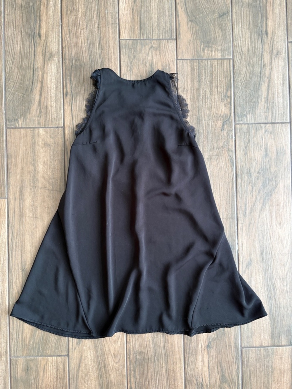 H&M Black Sleeveless Dress with Lace Trim